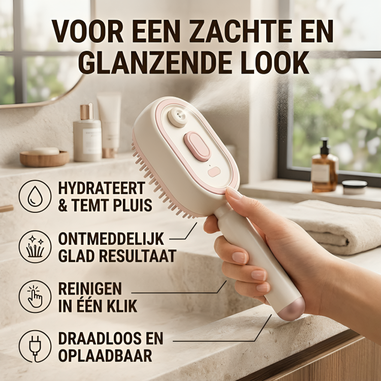 MistBrush | 3-in-1 Haarborstel met Sprayfunctie