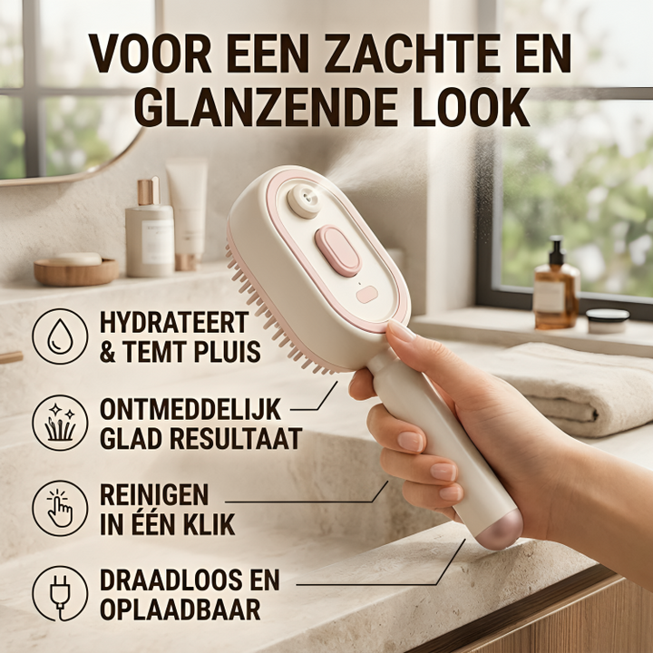MistBrush | 3-in-1 Haarborstel met Sprayfunctie