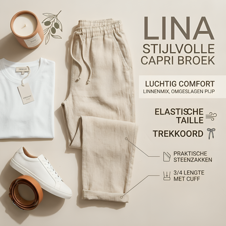 Lina Linnen-Katoen Capri Broek voor Dames