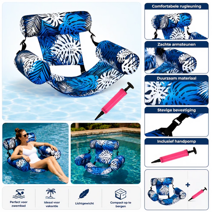WaterLounge | Comfortabele Drijvende Zwembadstoel