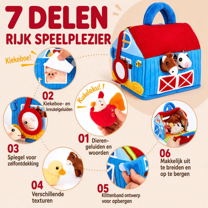 WonderBarn | Interactieve Stoffen Boerderij Met Geluid Voor De Eerste Woordjes
