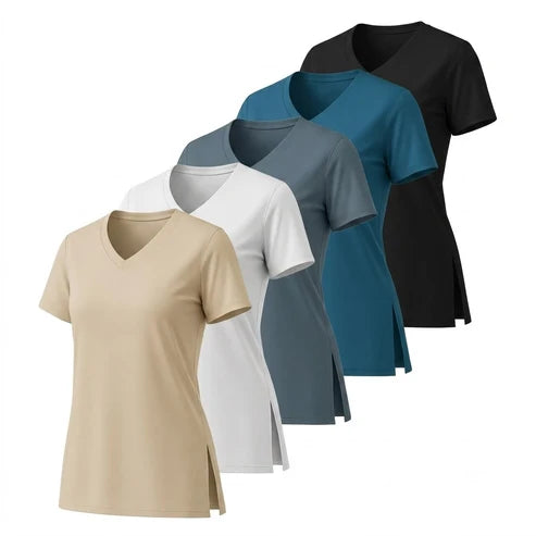 ActiveFit | 5-Pack Dames Sportshirts met V-Hals
