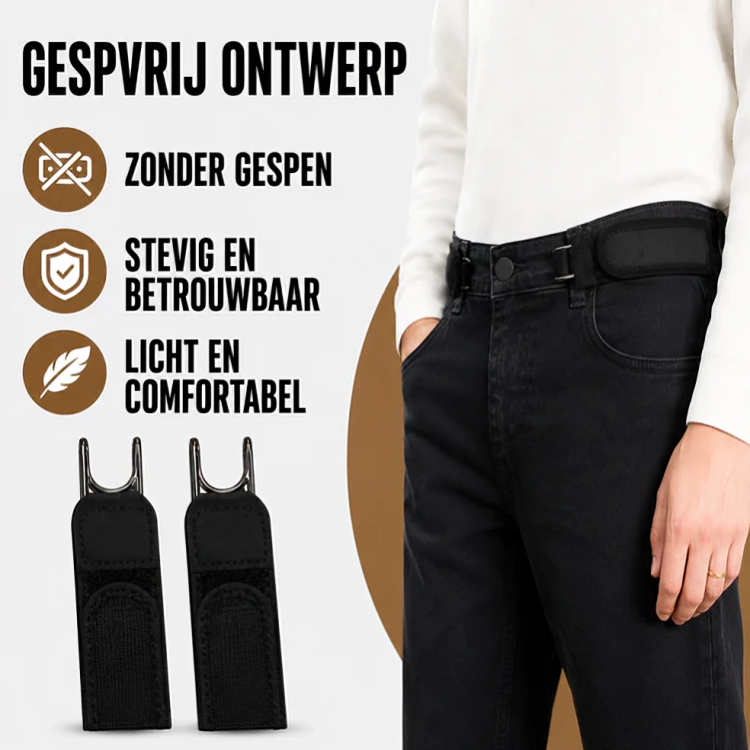SlimHold | Elastische Clipband zonder Gesp voor Comfortabel Dagelijks Gebruik