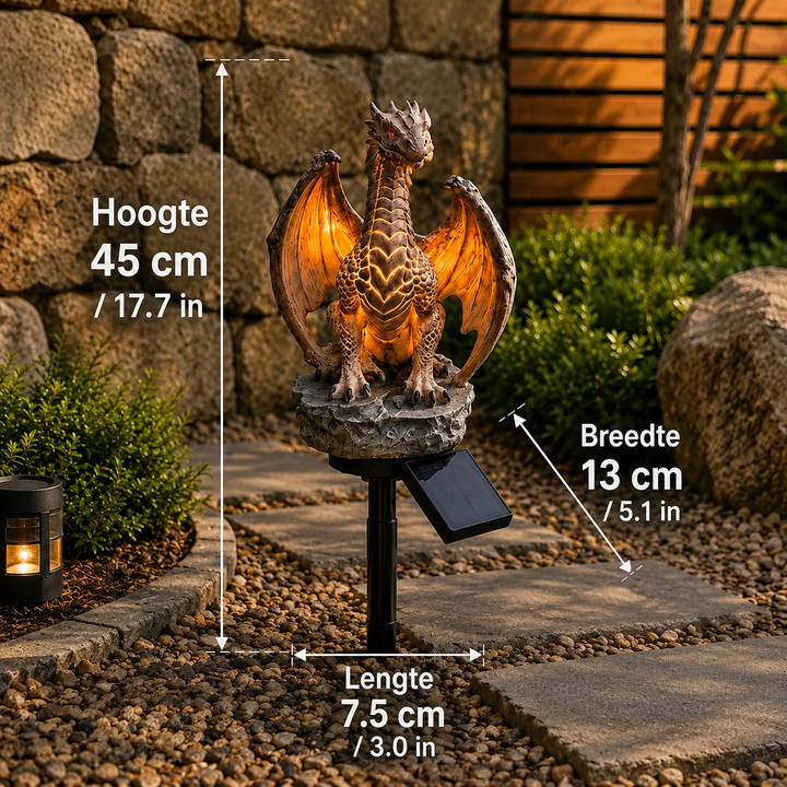 EmberDragon | Decoratieve Solar Drakenlamp voor Tuin & Terras
