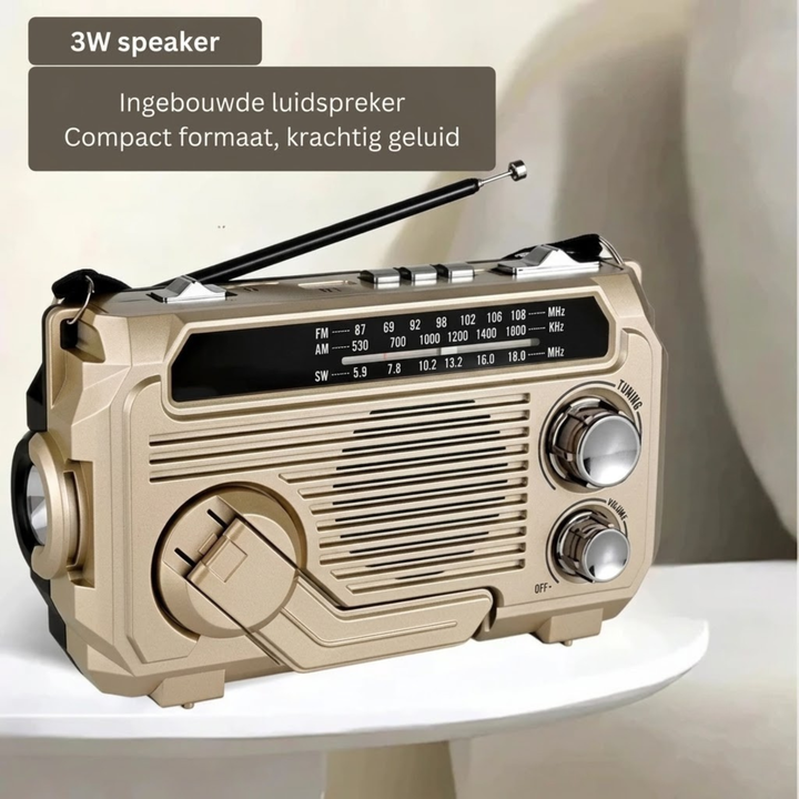SafeWave | Multifunctionele Noodradio met Powerbank