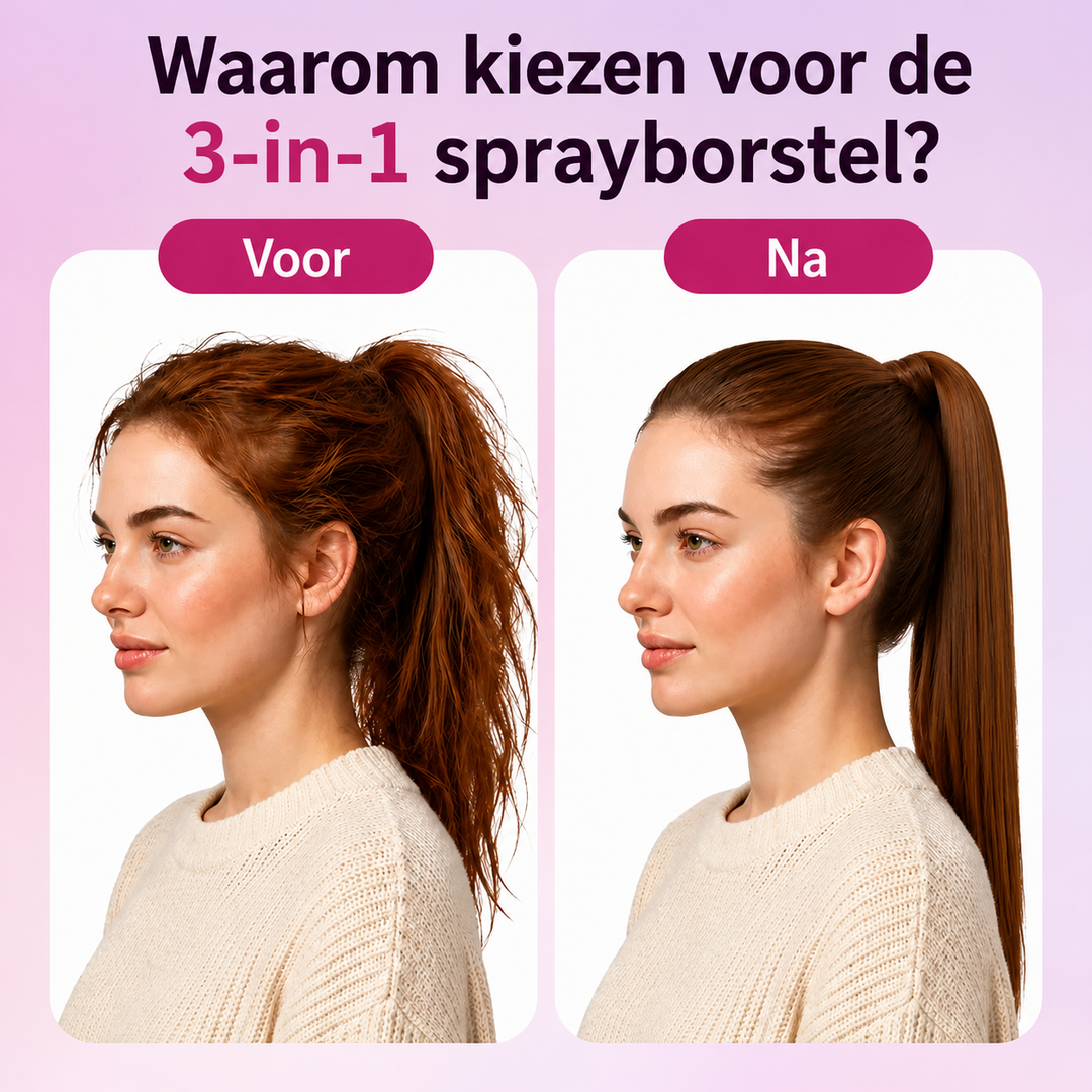 MistBrush | 3-in-1 Haarborstel met Ingebouwde Nevelspray