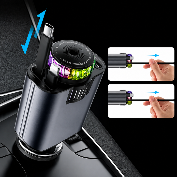 AutoGlow | Auto Snellader Met Sterrenprojector & Geurverspreider