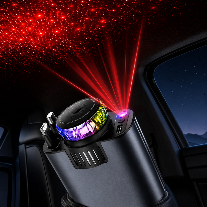 AutoGlow | Auto Snellader Met Sterrenprojector & Geurverspreider