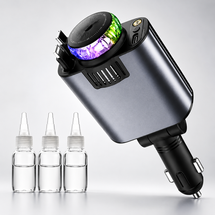 AutoGlow | Auto Snellader Met Sterrenprojector & Geurverspreider