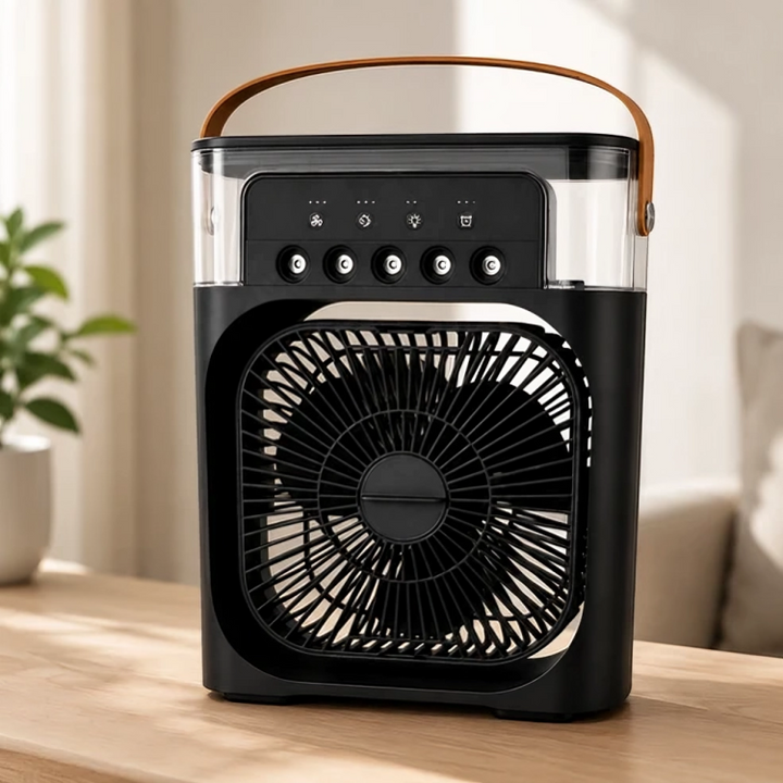 BreezeCool | Draagbare Aircooler met Ventilator, Verneveling & Luchtbevochtiger