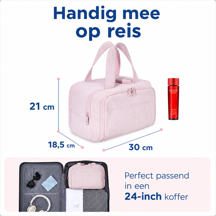 CloudCarry - Luxe Toilettas Met Slimme Indeling