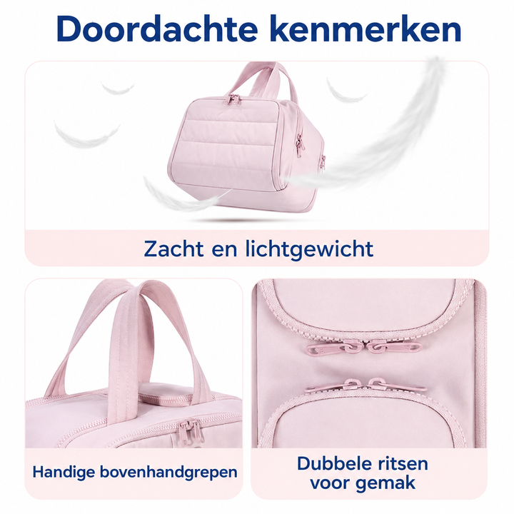 CloudCarry - Luxe Toilettas Met Slimme Indeling
