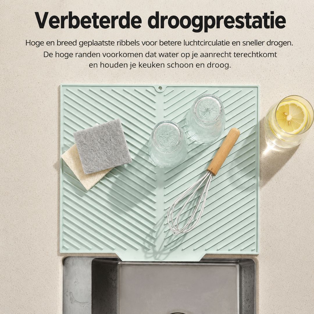DrainMat | Siliconen Afdruipmat Voor Een Droog Aanrecht