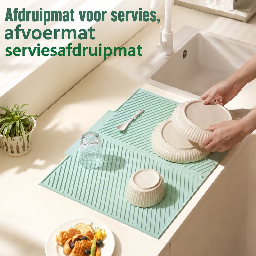 DrainMat | Siliconen Afdruipmat Voor Een Droog Aanrecht