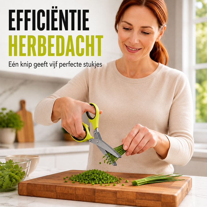 HerbSnip | 5-Bladige Kruidenknipper Voor Snel En Gelijkmatig Snijden