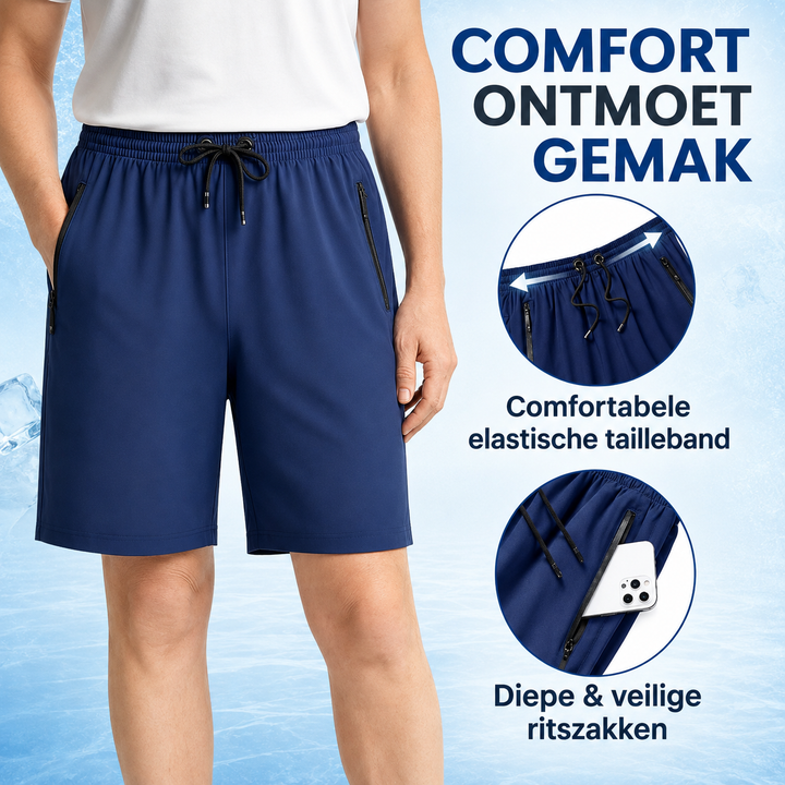 Icy Shorts | Verkoelende Stretchshort met Sneldrogend Comfort