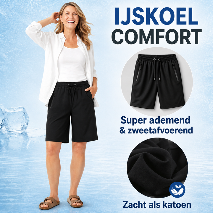 Icy Shorts | Verkoelende Stretchshort met Sneldrogend Comfort