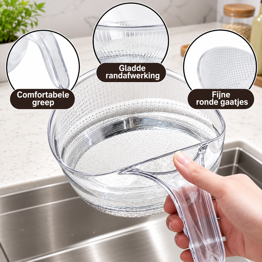RiceStrainer | Moeiteloos Afspoelen Zonder Knoeien