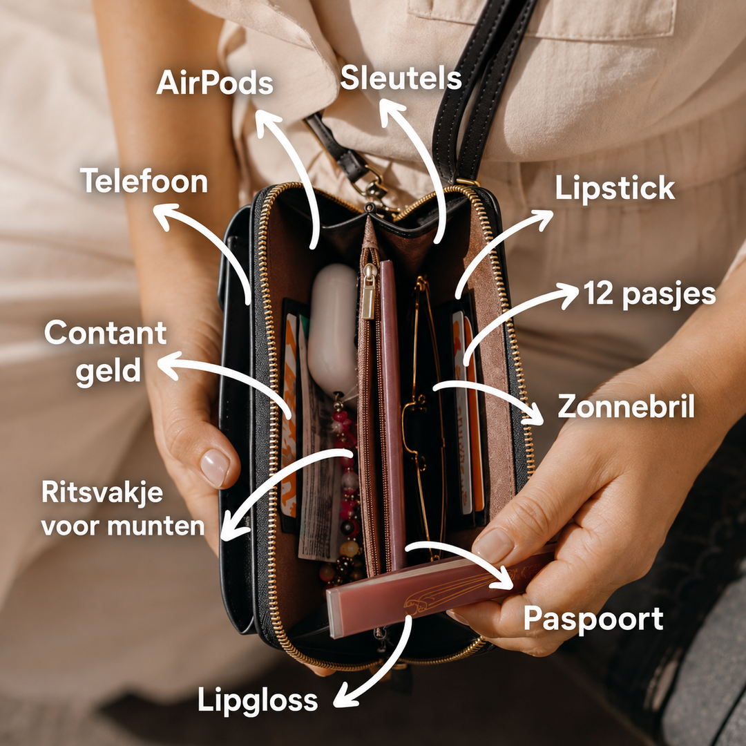 STL ClutchWallet | Compacte Crossbody Tas & Portemonnee