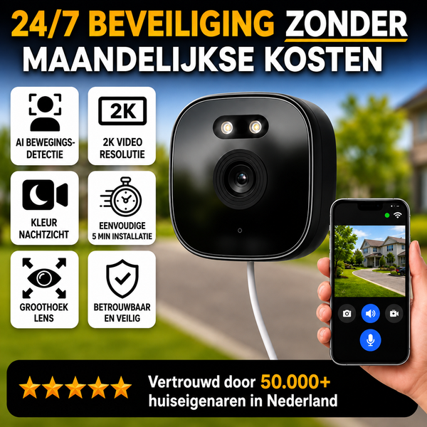 WindowGuard | Slimme 2K Beveiligingscamera voor Binnen