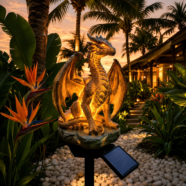 EmberDragon | Decoratieve Solar Drakenlamp voor Tuin & Terras