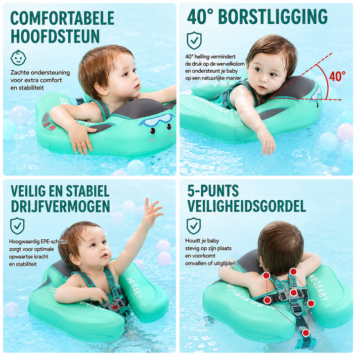 Mambobaby Float | Baby Zwemtrainer met UPF50+ Zonnescherm
