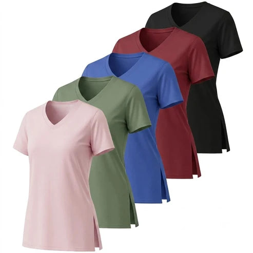 ActiveFit | 5-Pack Dames Sportshirts met V-Hals