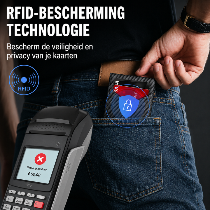 Smart Wallet | Compacte RFID-Portemonnee met Pop-up Kaarthouder