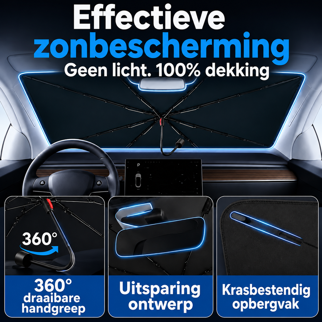 SunShield | Opvouwbaar Auto Zonnescherm – Stap In Een Koelere Auto